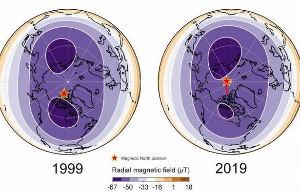 Ученые объяснили, почему магнитный полюс Земли «рванул» в Россию