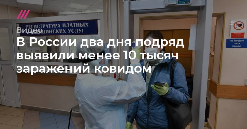 В России два дня подряд выявляют менее 10 тысяч заражений ковидом