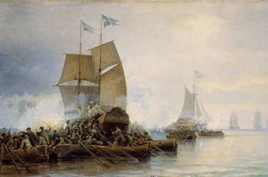 317 лет назад русские корабли одержали победу над шведами в устье Невы