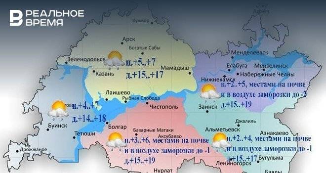 Сегодня в Татарстане потеплеет до +19