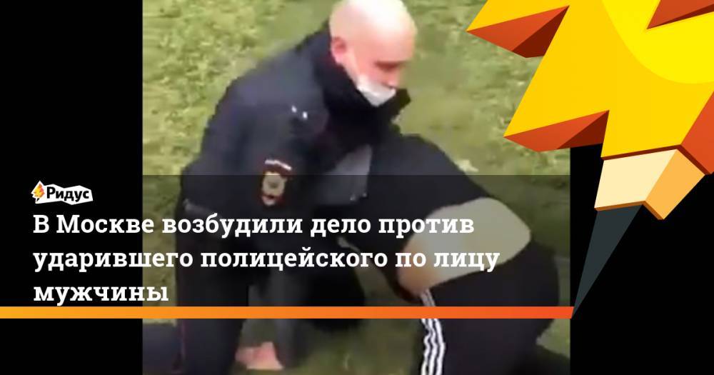 В Москве возбудили дело против ударившего полицейского по лицу мужчины