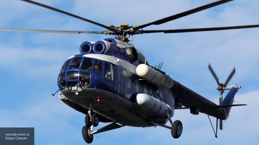Место жесткой посадки вертолета Ми-8 под Москвой сняли на видео