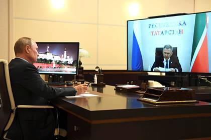 Путин поддержал выдвижение президента Татарстана на новый срок