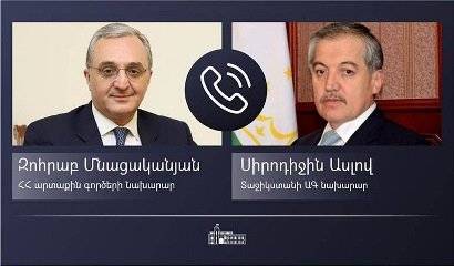 Главы МИД Армении и Таджикистана обсудили повестку двусторонних отношений
