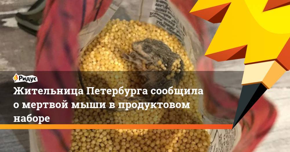 Жительница Петербурга сообщила о мертвой мыши в продуктовом наборе