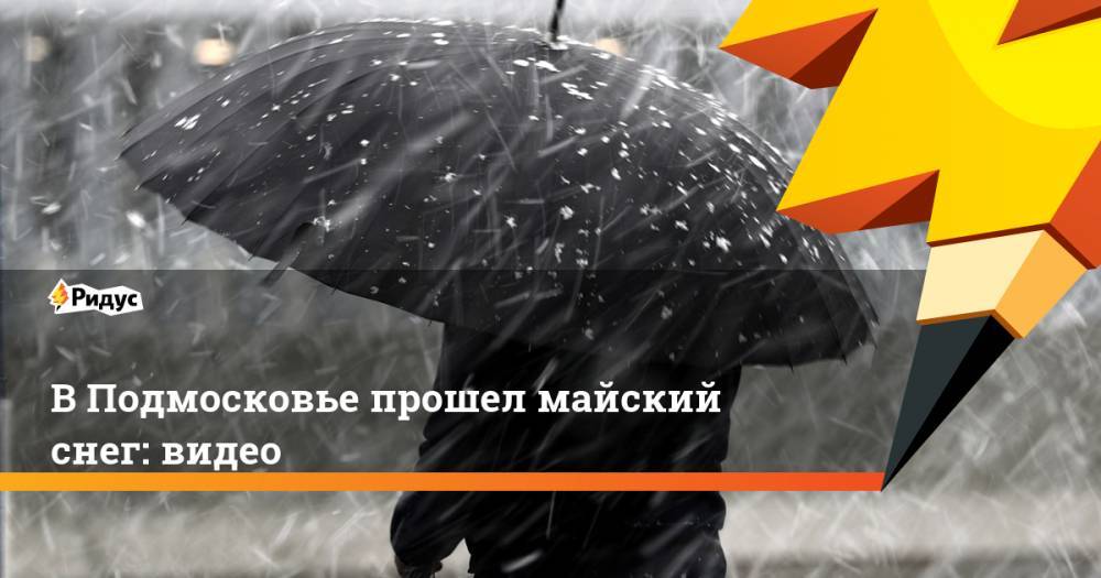 В Подмосковье прошел майский снег: видео