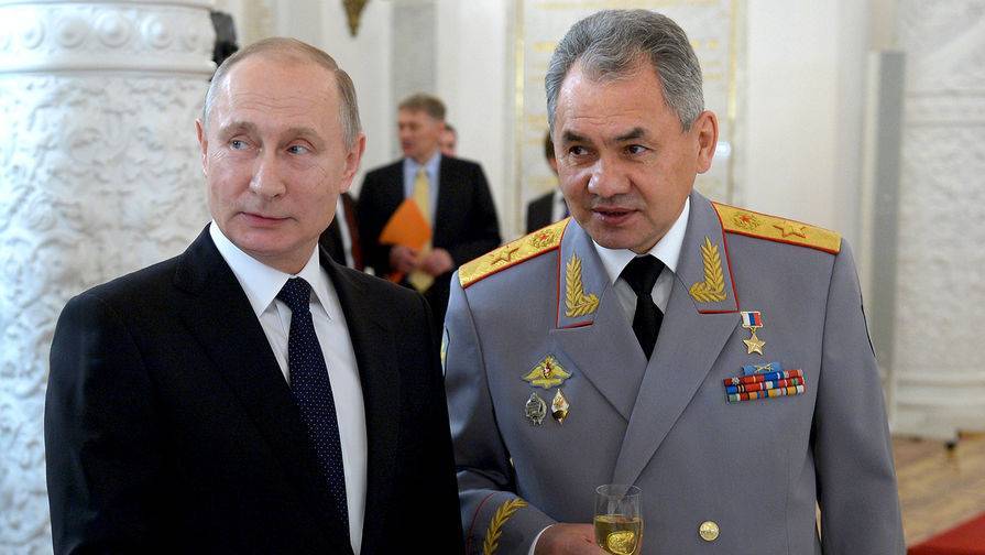 Путин наградил Шойгу орденом «За заслуги перед Отечеством» I степени с мечами