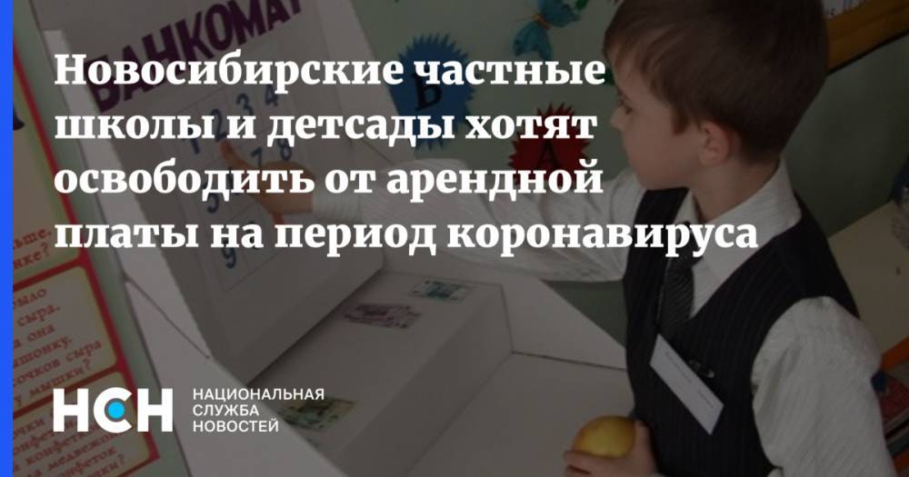 Новосибирские частные школы и детсады хотят освободить от арендной платы на период коронавируса