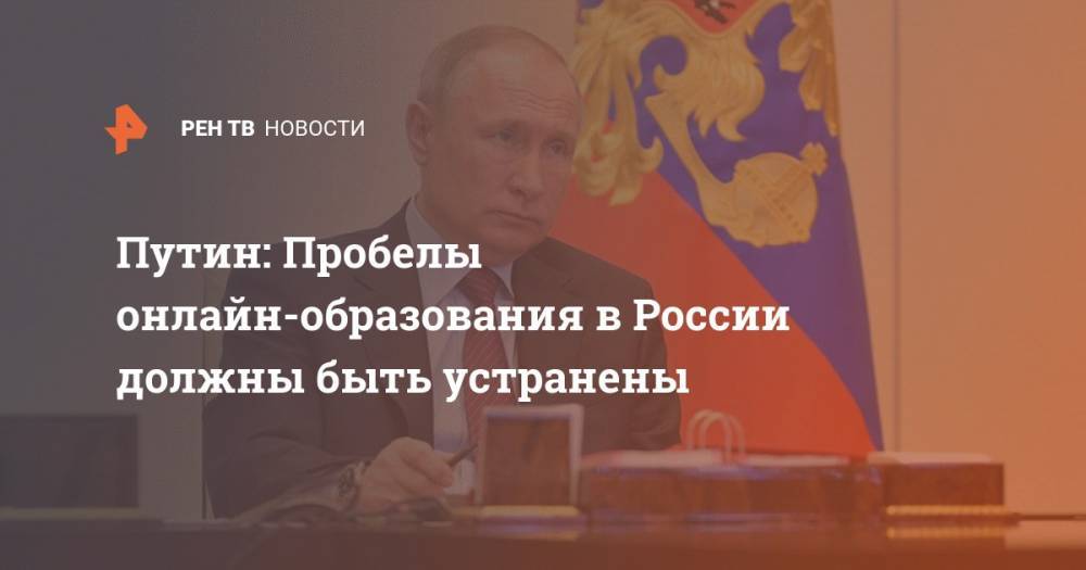 Путин: Пробелы онлайн-образования в России должны быть устранены
