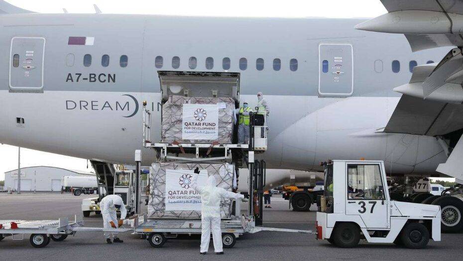 Катар прислал в Казахстан 8,5 тонн гуманитарной помощи для борьбы с Covid-19