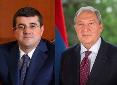 Президент Армении поздравил Араика Арутюняна с вступлением в должность президента Арцаха