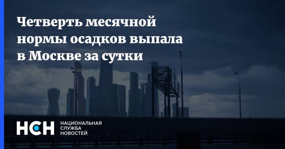 Четверть месячной нормы осадков выпала в Москве за сутки
