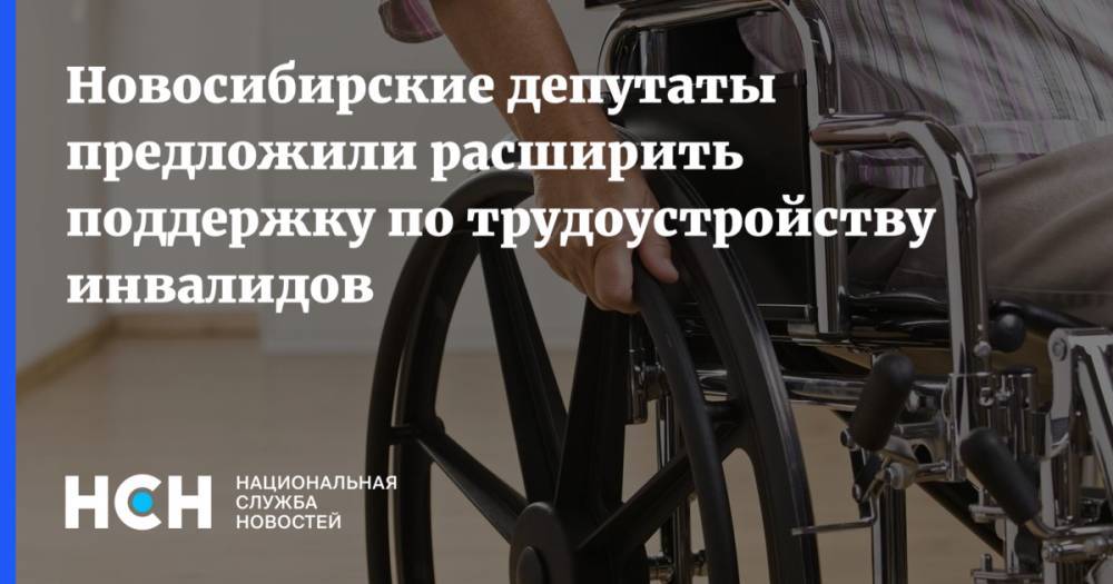 Новосибирские депутаты предложили расширить поддержку по трудоустройству инвалидов