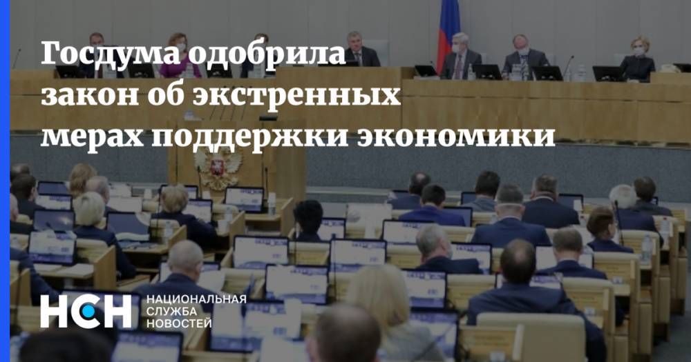 Госдума одобрила закон об экстренных мерах поддержки экономики