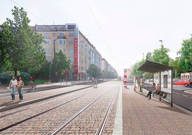 В субботу начнется ремонт трамвайных путей на улице Vinohradská в Праге