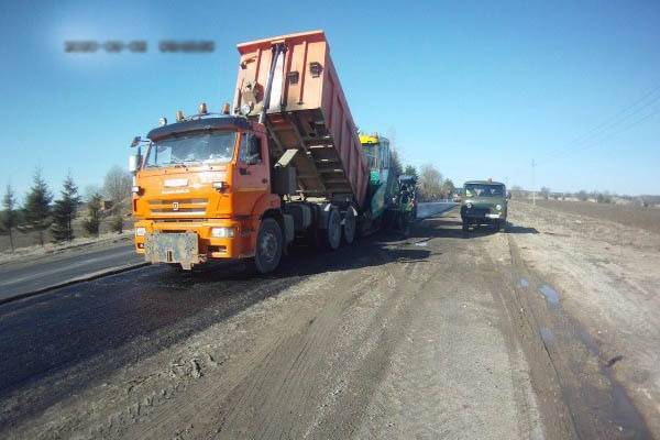 Ремонт автотрассы между деревней Чекшино и городом Тотьма (Вологодская область) будет завершен до 1 июня