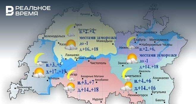 Синоптики Татарстана прогнозируют дождь и до +19°С