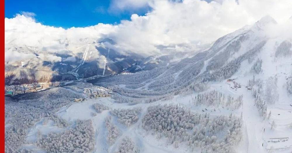 В горах на Красной Поляне выпало 13 см снега