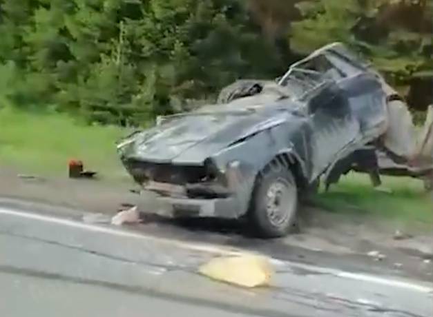 Последствия смертельного ДТП с фурой на кузбасской трассе сняли на видео