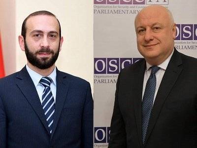 Председатель НС Армении проинформировал председателя ПА ОБСЕ о диверсии Азербайджана