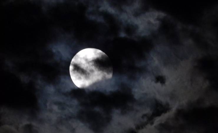 Фотофакт: в Романовичах наблюдали за лунным гало