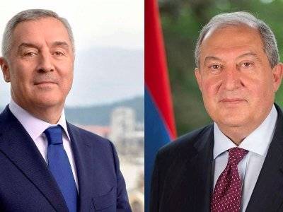 Президенты Армении и Черногории обсудили ситуацию с коронавирусом