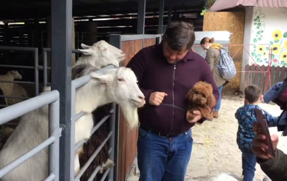 "Козлина ты дурная": Андрей Богдан пришел в Киевский зоопарк и чуть не подрался с животным