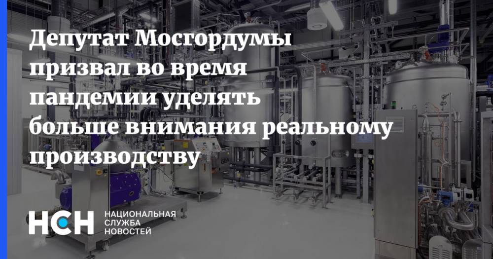 Депутат Мосгордумы призвал во время пандемии уделять больше внимания реальному производству
