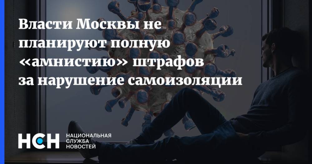 Власти Москвы не планируют полную «амнистию» штрафов за нарушение самоизоляции