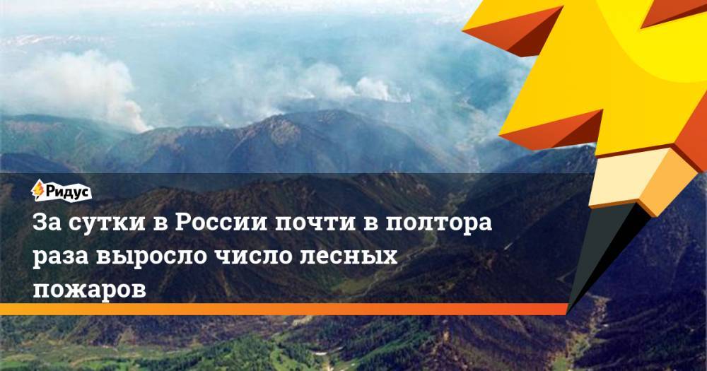 За сутки в России почти в полтора раза выросло число лесных пожаров