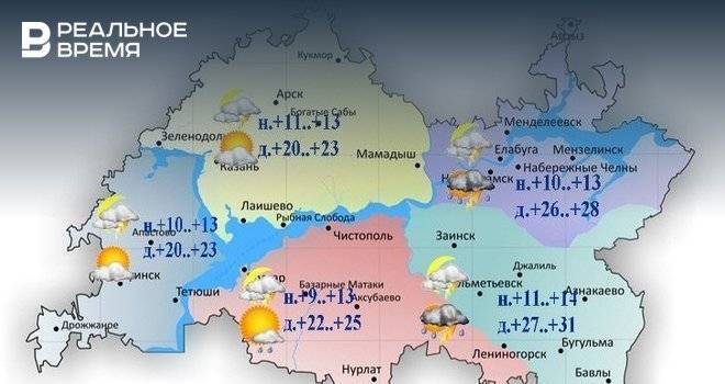 Синоптики Татарстана прогнозируют грозу, сильный ветер и до +31°С