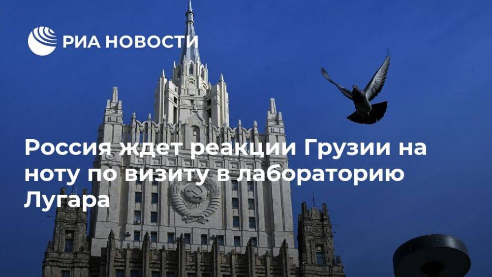 Россия ждет реакции Грузии на ноту по визиту в лабораторию Лугара