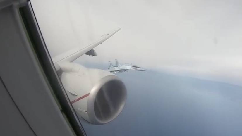 ВМС США опубликовали видео «небезопасного перехвата» самолёта-разведчика российскими Су-35
