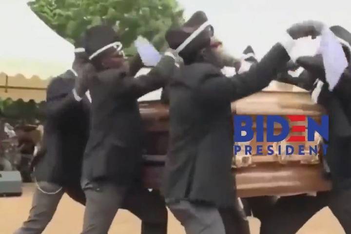 Трамп посвятил Байдену видео с танцующими носильщиками гробов