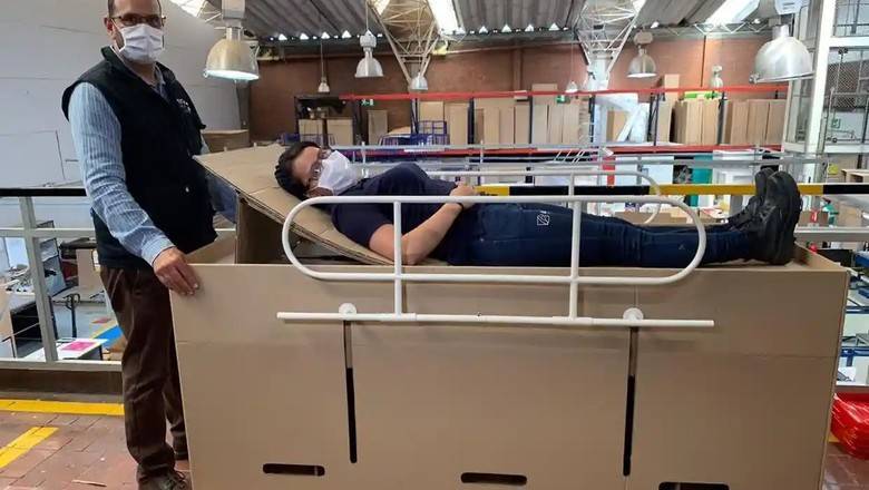 Два в одном: в Колумбии создали картонную больничную койку-гроб