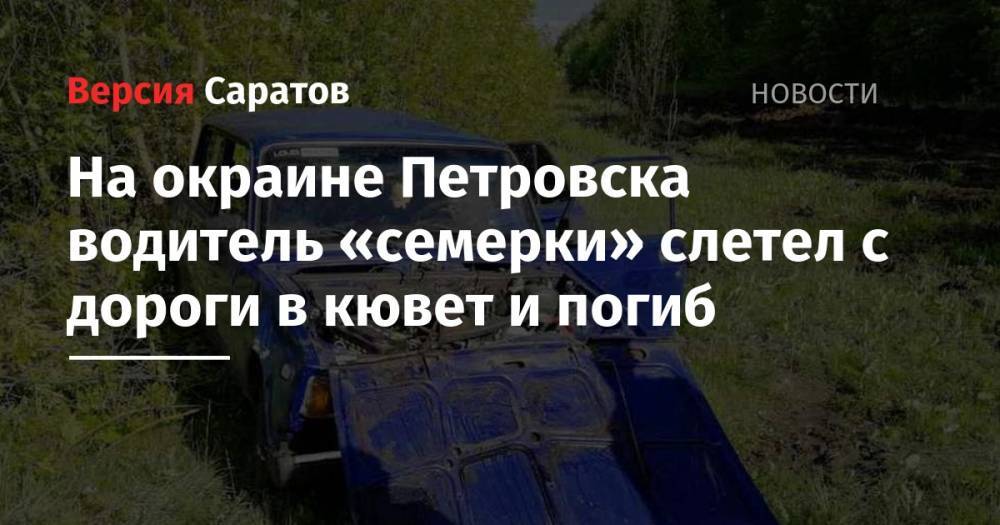 На окраине Петровска водитель «семерки» слетел с дороги в кювет и погиб