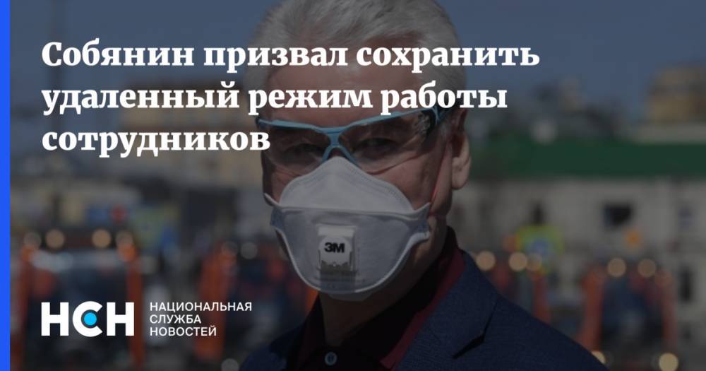 Собянин призвал сохранить удаленный режим работы сотрудников