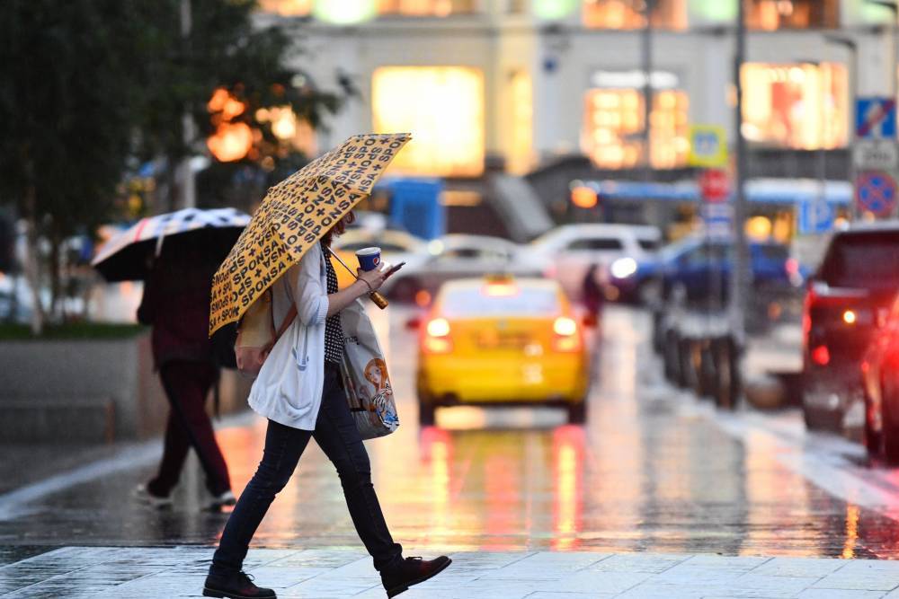Москвичей предупредили о сильном дожде, грозе и граде в пятницу