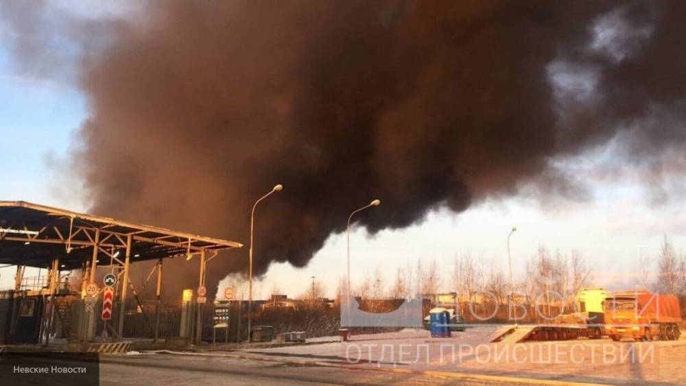 Спасатели ликвидировали пожар в промзоне в Шушарах