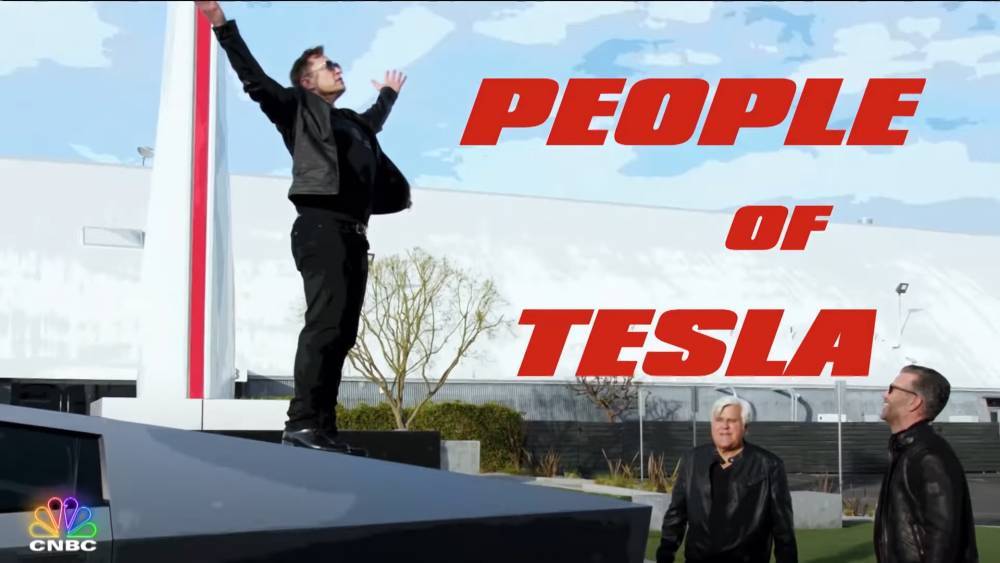 Илон Маск и Джей Лено проехались на Tesla Cybertruck по тестовому тоннелю под Лос-Анджелесом