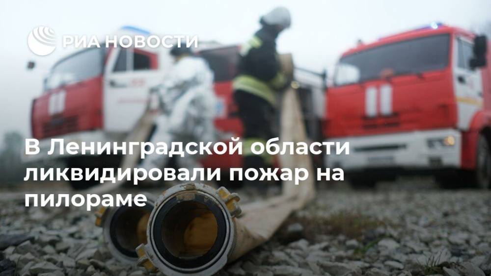 В Ленинградской области ликвидировали пожар на пилораме