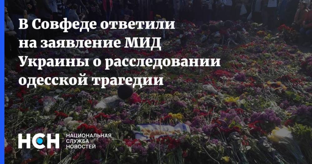 В Совфеде ответили на заявление МИД Украины о расследовании одесской трагедии