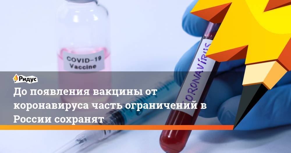 До появления вакцины от коронавируса часть ограничений в России сохранят