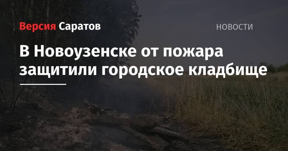 В Новоузенске от пожара защитили городское кладбище