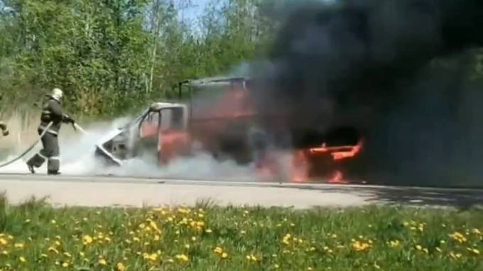 В Ленобласти дотла сгорел автомобиль