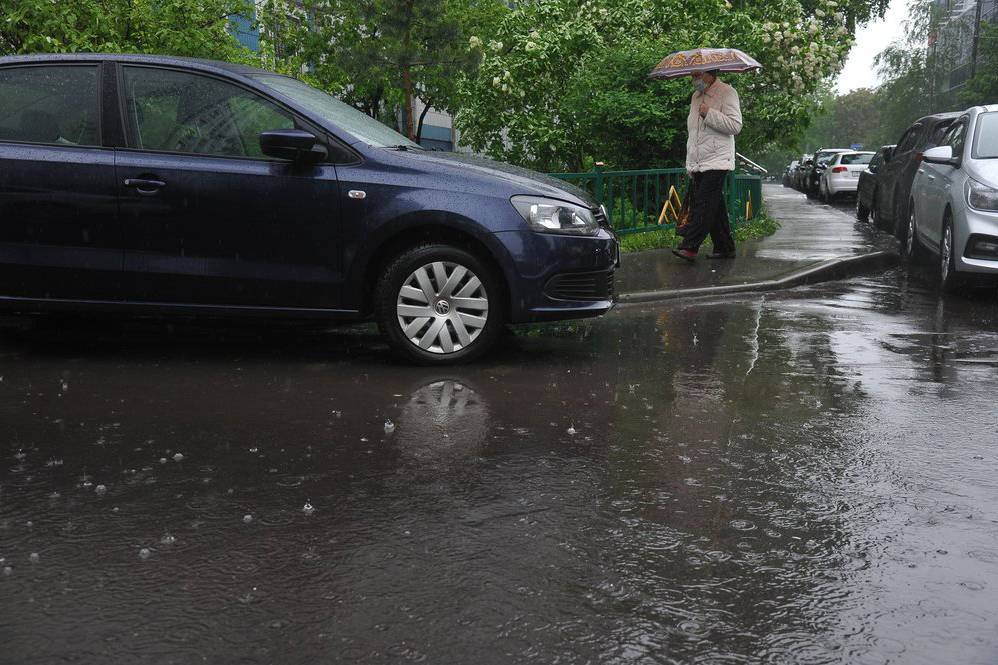 Москвичам посоветовали быть аккуратнее при парковке из-за дождя и ветра