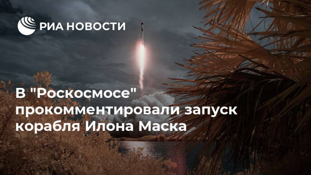 В "Роскосмосе" прокомментировали запуск корабля Илона Маска