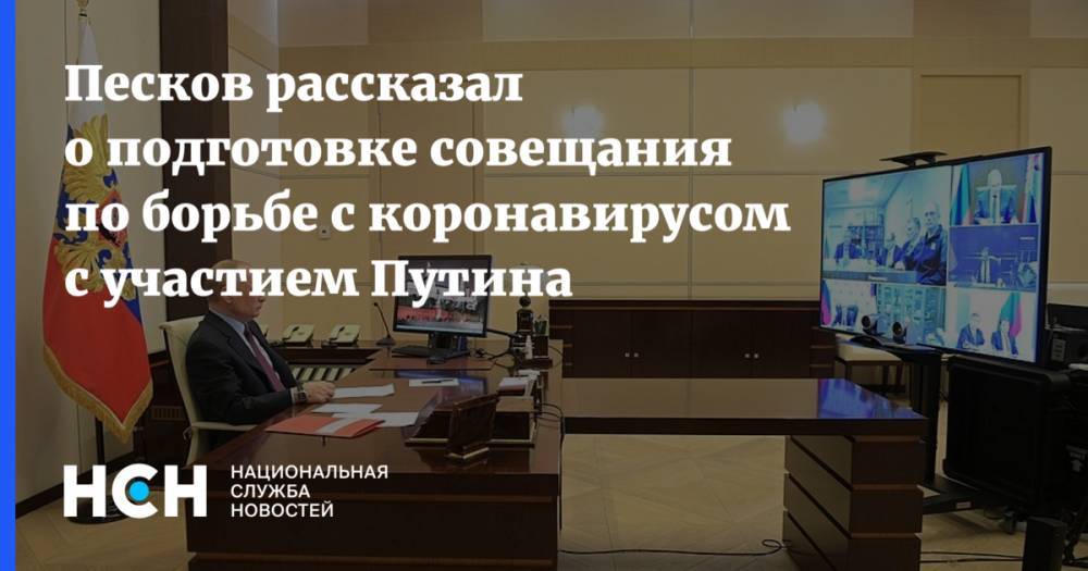 Песков рассказал о подготовке совещания по борьбе с коронавирусом с участием Путина