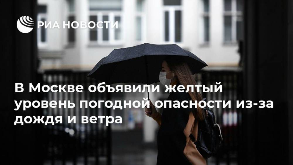 В Москве объявили желтый уровень погодной опасности из-за дождя и ветра