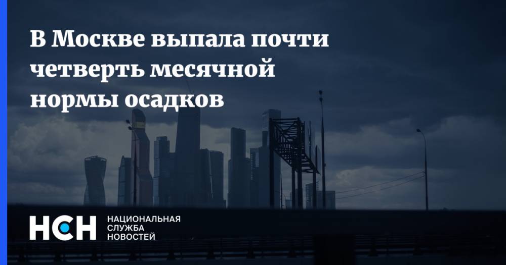 В Москве выпала почти четверть месячной нормы осадков